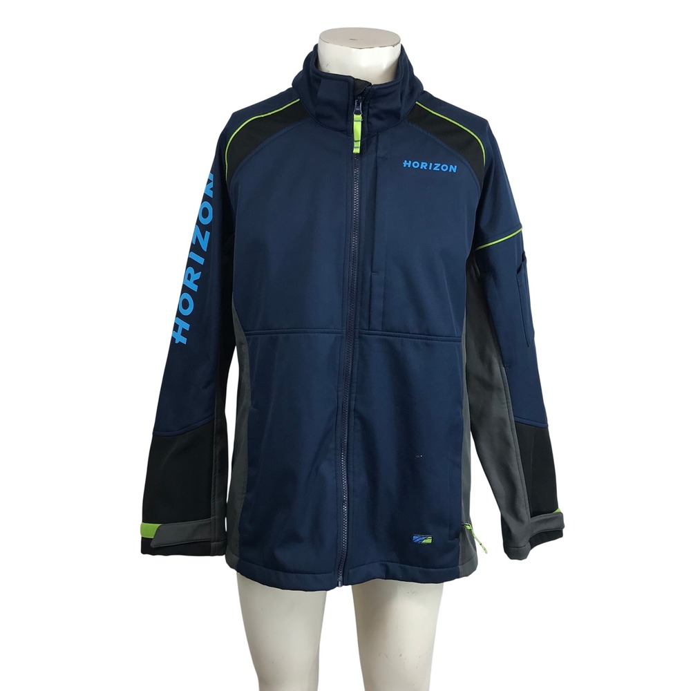 Luly Yang Mens Softshell Jacket Navy Blue XL 590613QX Fleece